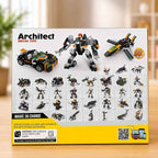Architect Bricks Toys Magic 36-in-1 Building Blocks Car Set (256+ PCS)