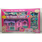 My Happy Family Doll House Play Set – Electronic Sound & Light Dollhouse with Furniture