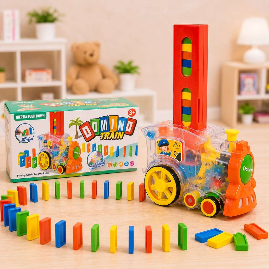 Automatic Domino Train Set with Lights & Sound