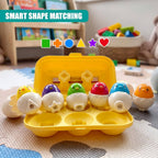 Geometric Eggs Educational Toy Set – Color Matching & Emotion Learning Eggs for Kids