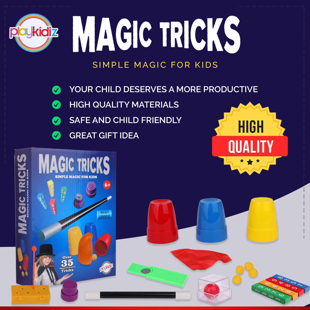Magic Tricks Set for Kids – 35+ Easy Magic Tricks Learning Kit