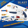 Double Barrel Soft Bullet Blaster Gun – Manual Foam Dart Toy Gun