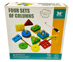 Wooden Shape Sorting & Stacking Puzzle Learning Toy