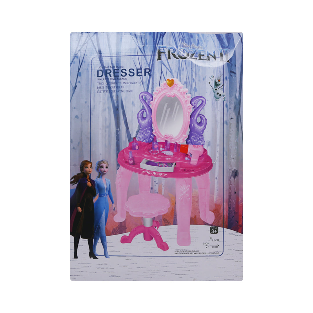 Frozen Princess Dressing Table Vanity Set for Girls with Stool & Beauty Accessories