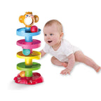 Huanger Roll Ball Tower Toy – Colorful Ball Drop Educational Toy for Toddlers