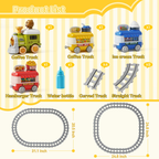 Brown Bear Food Train Electric Steam Train with Lights, Music & Track