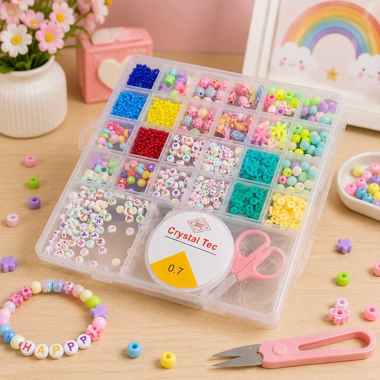 DIY Jewelry Making Beads Kit – Bracelet & Necklace Craft Set