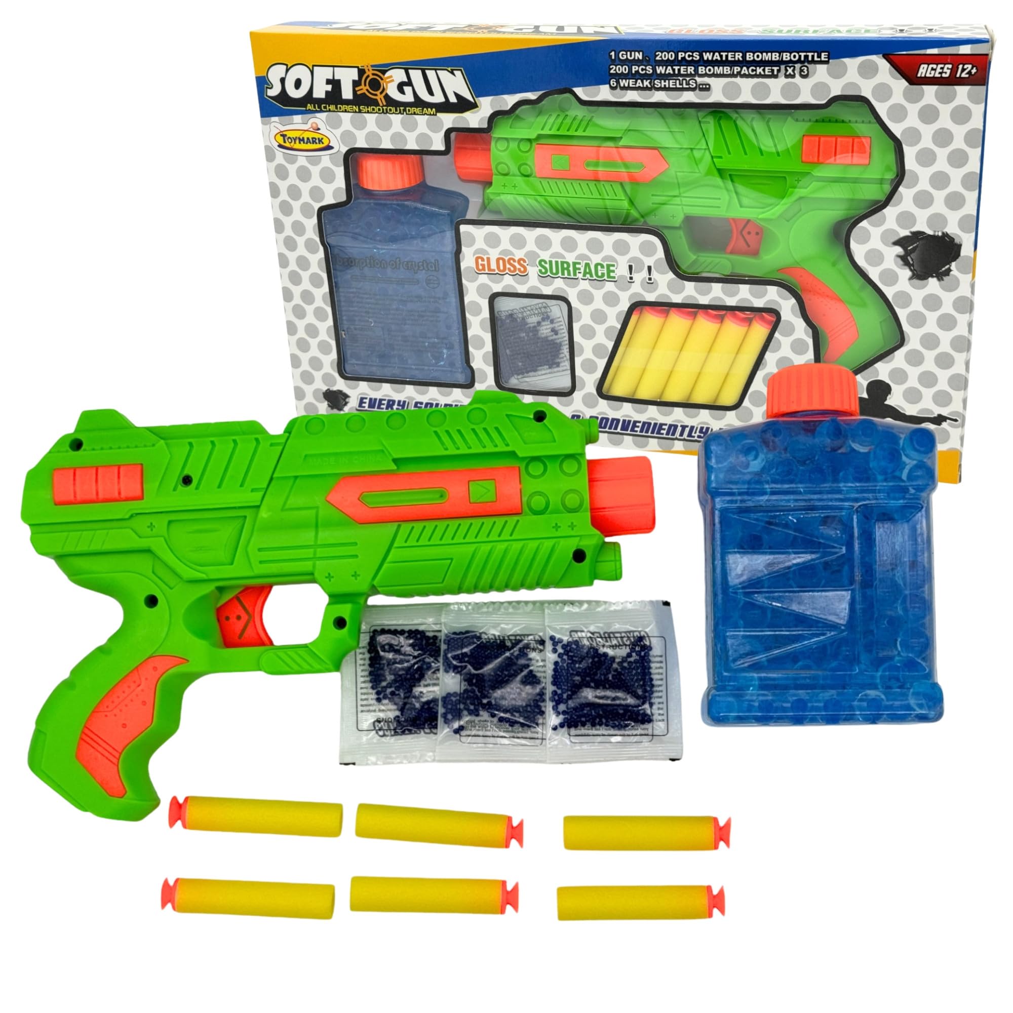 2-in-1 Soft Bullet & Orbeez Gel Blaster Gun – Manual Action Toy