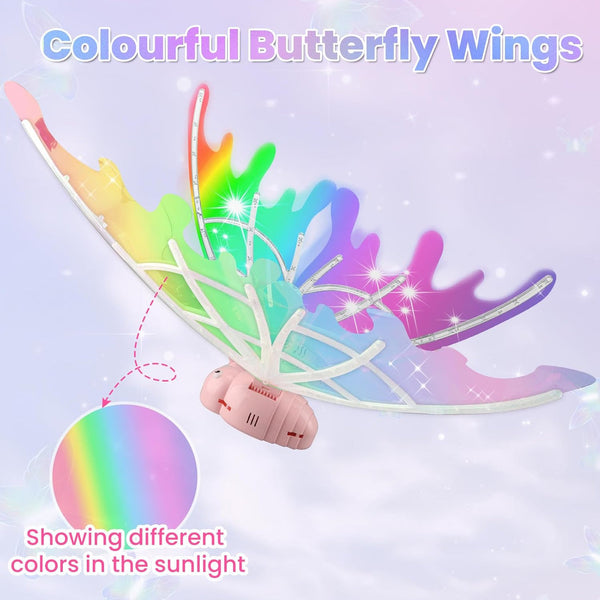 Colorful LED Butterfly Fairy Wings – Light-Up Costume Wings for Kids