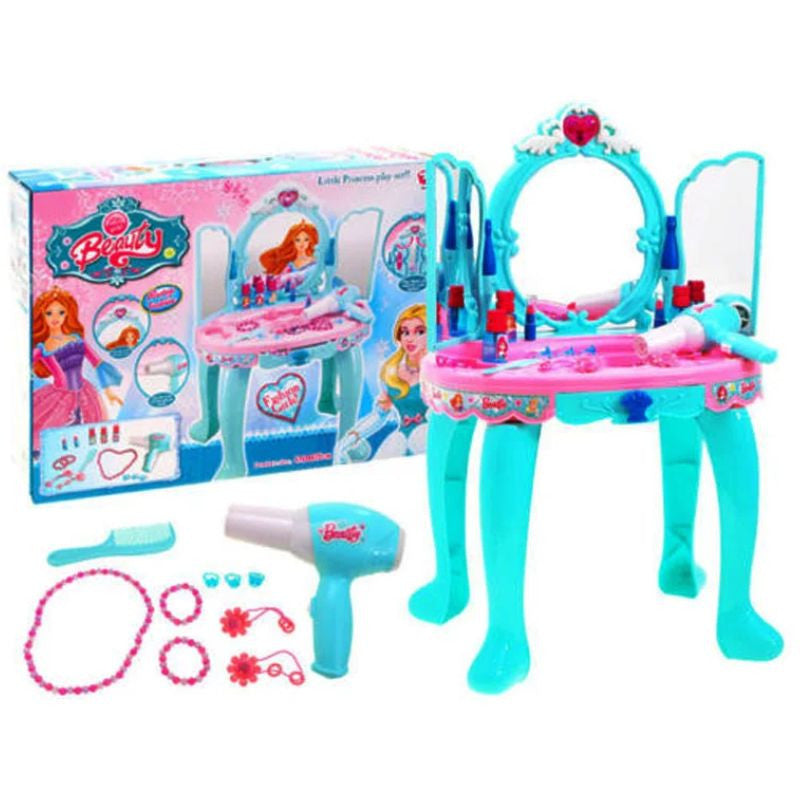 Be Star Beauty Play Set – Kids Princess Dressing Table with Mirror & Stool