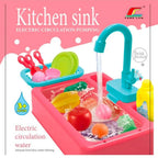 Kids Kitchen Sink Play Set with Real Water Circulation