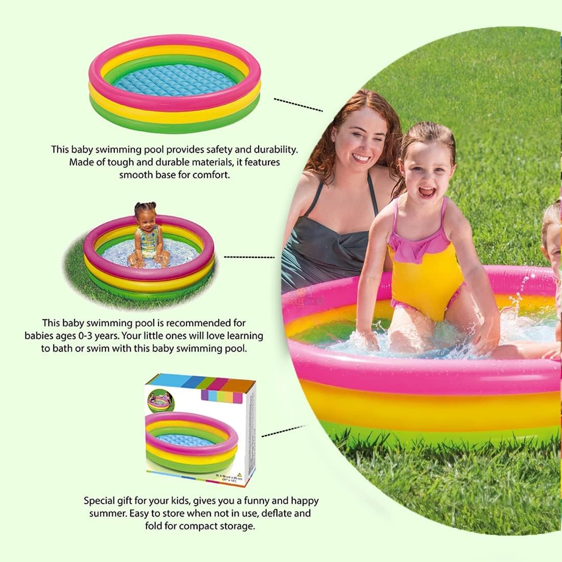 Intex Ocean Snap set Play Pool For Kids 4′ x 10″