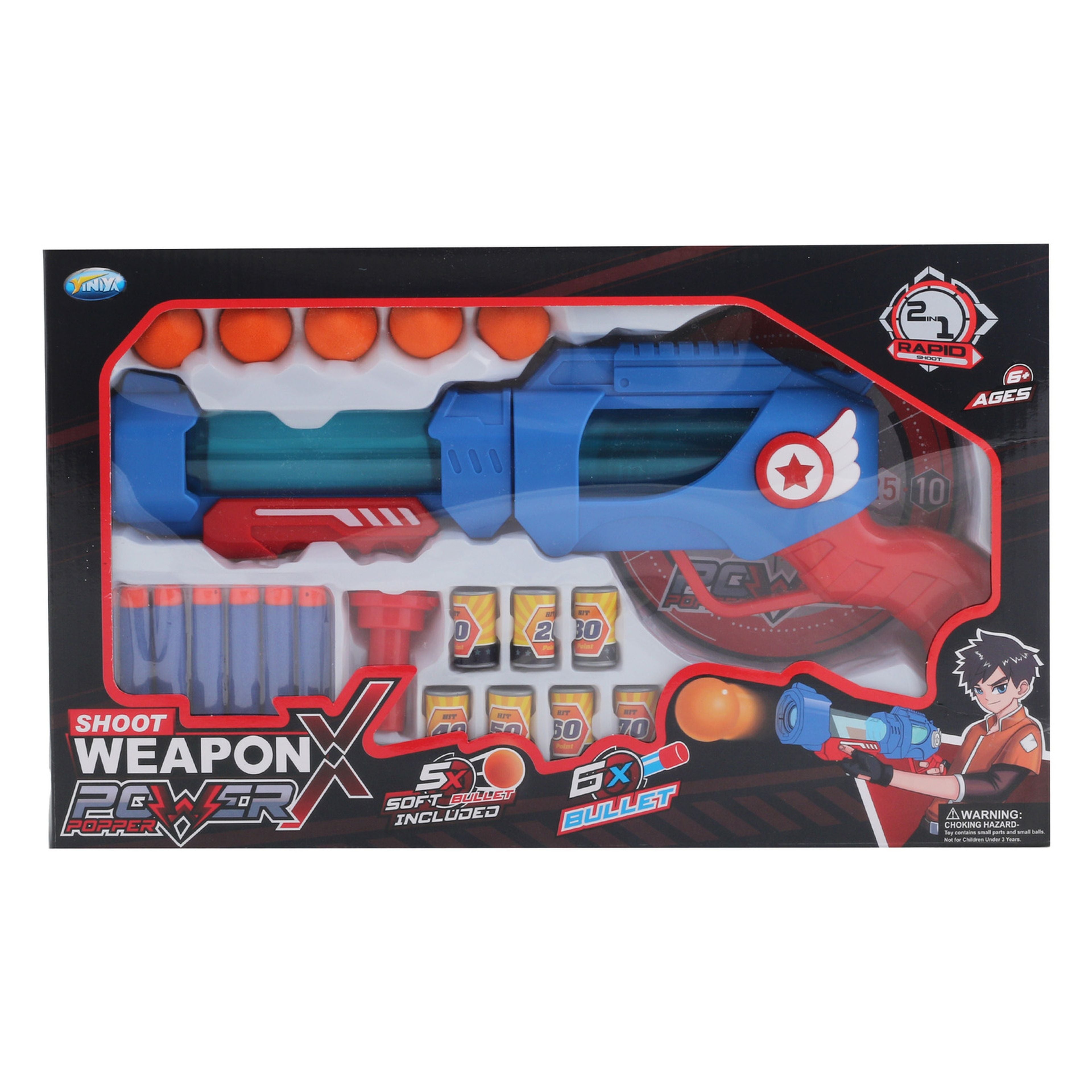 Weapon X Soft Bullet Shotgun Set – Foam Dart Blaster for Kids
