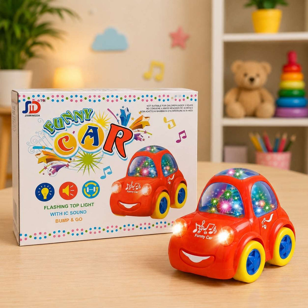 Funny Car Bump & Go Light & Music Toy Car