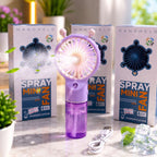 Cute Mist Spray Handheld USB Rechargeable Fan