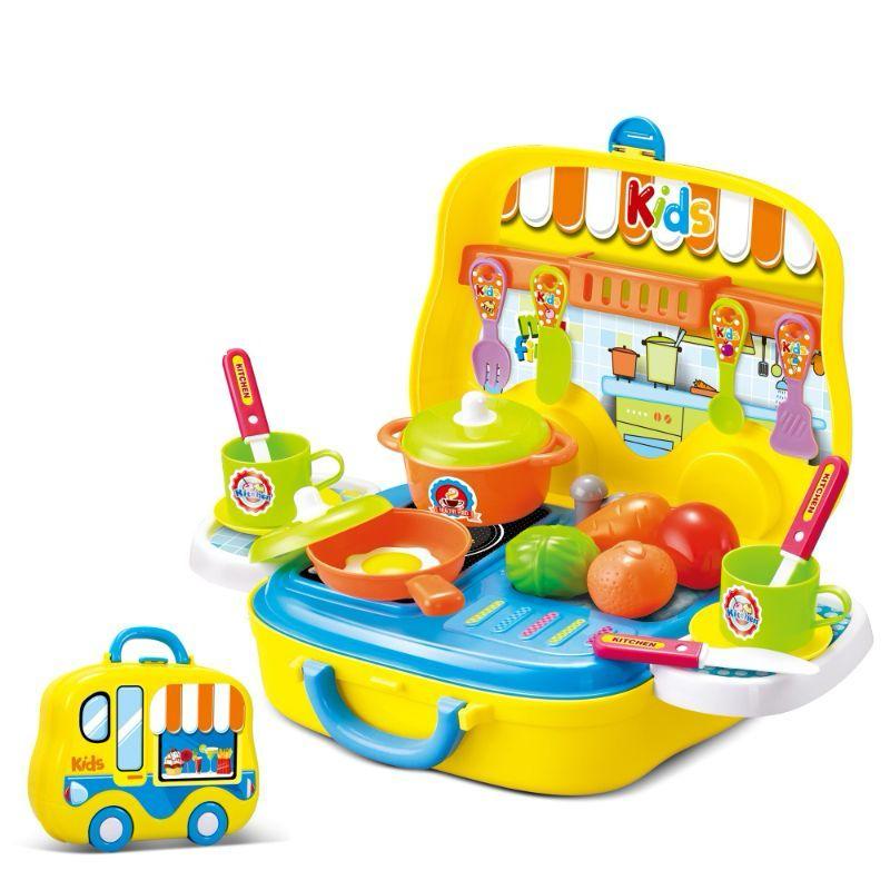 Kids Tea Party Kitchen Play Set – Portable Suitcase Cooking Toy (3+ Years)