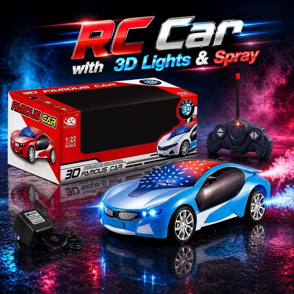 RC Spray Mist Sports Car with LED Lights