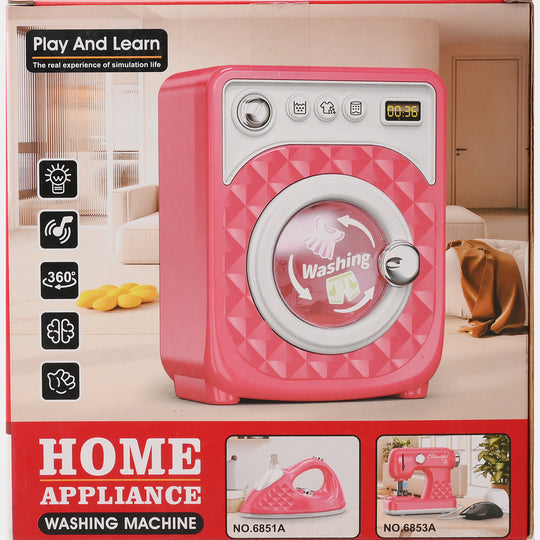 Kids Pretend Play Washing Machine Toy – Realistic Home Appliance Toy