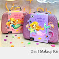 Princess Mermaid Makeup Beauty Case Toy Set for Girls (2-in-1)