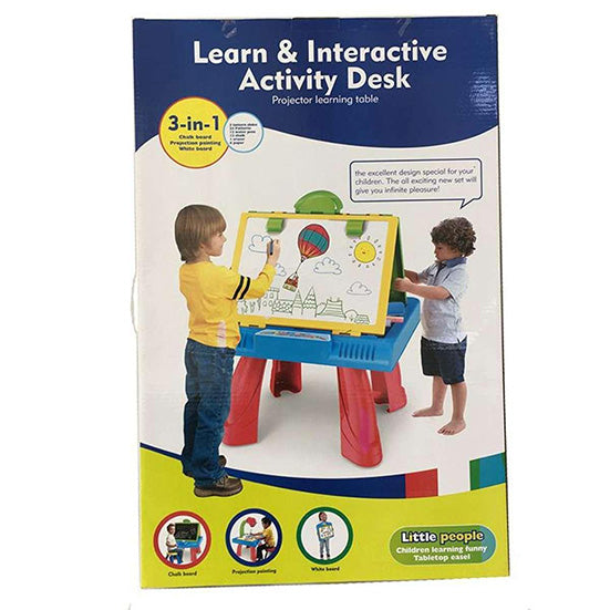 3-in-1 Kids Projector Drawing Table – Whiteboard & Blackboard