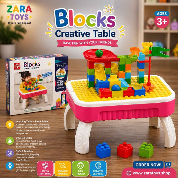 Kids Blocks Creative Table Building Set Educational Toy