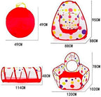 3-in-1 Kids Play Tent with Tunnel & Ball Pit