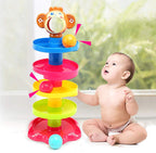 Huanger Roll Ball Tower Toy – Colorful Ball Drop Educational Toy for Toddlers