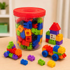 55 Pieces Colorful Building Blocks Bucket Set for Kids