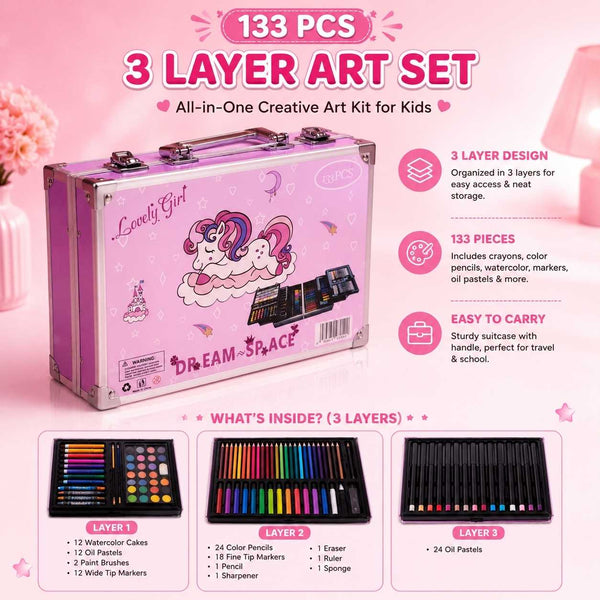 Color Set For Kids 133pcs
