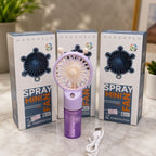 Cute Mist Spray Handheld USB Rechargeable Fan