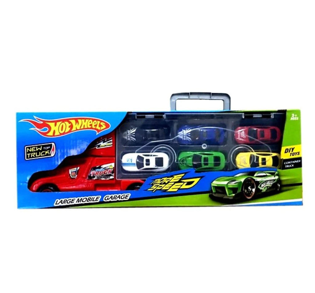 Car Carrier Truck with Mini Cars – Large Mobile Garage Transport Toy Set for Kids
