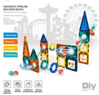 Colorful Magnetic Pipeline Building Blocks 42 Pcs – STEM Marble Run Construction Set