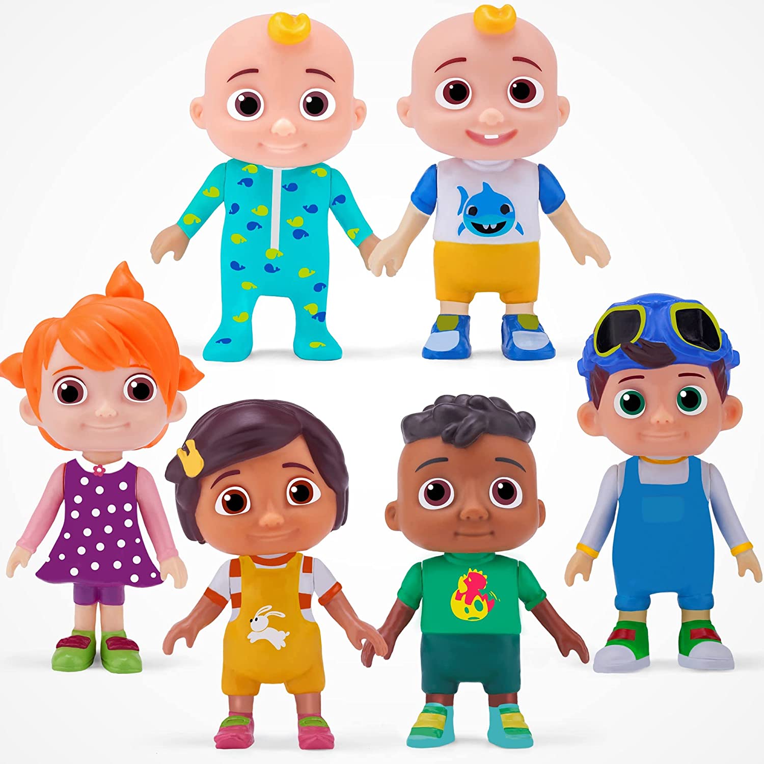 Cocomelon Family Baby Doll Set – 6 Pcs Kids Cartoon Figures Toy Set