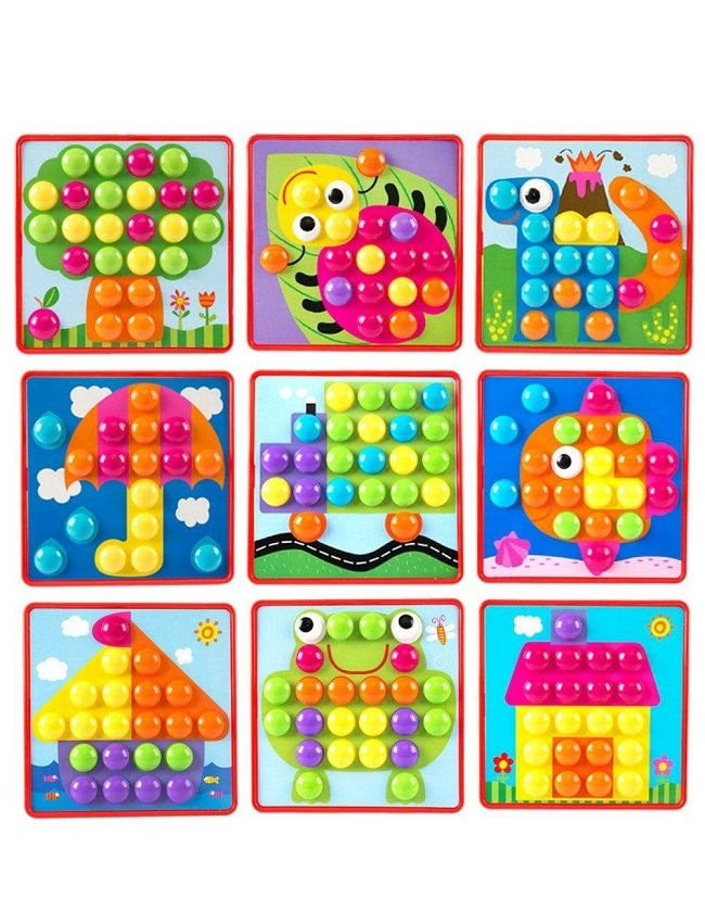 Button Idea Educational Matching Board – Color & Shape Learning Puzzle for Kids