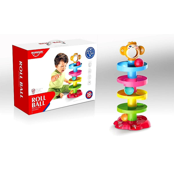 Huanger Roll Ball Tower Toy – Colorful Ball Drop Educational Toy for Toddlers