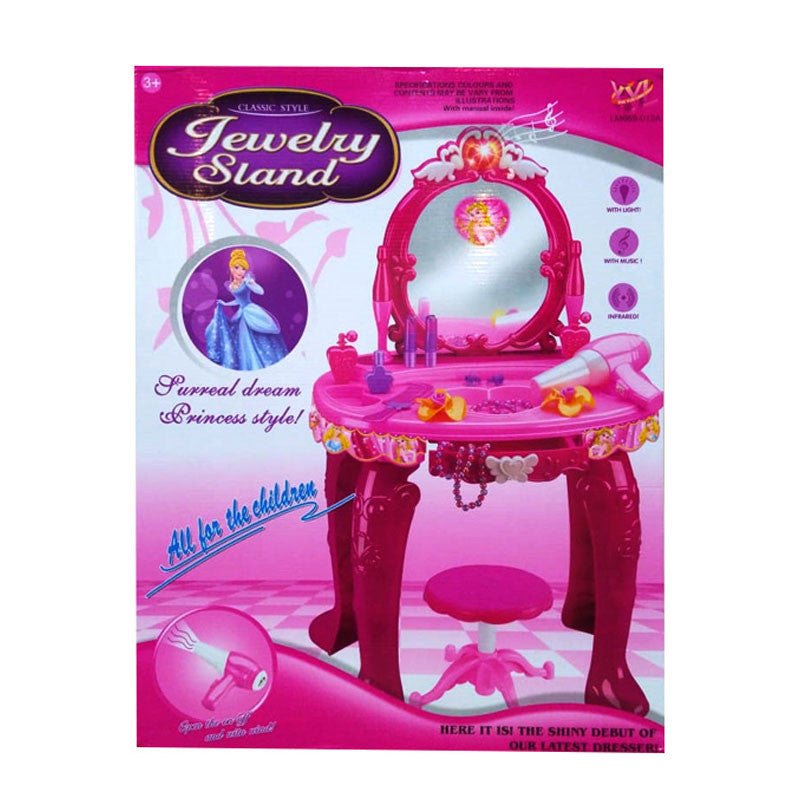 Frozen Princess Dressing Table Vanity Set for Girls with Stool & Beauty Accessories