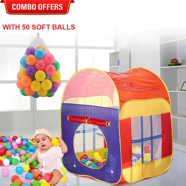Kids Play Tent House with 50 Colorful Balls – Indoor & Outdoor Fun