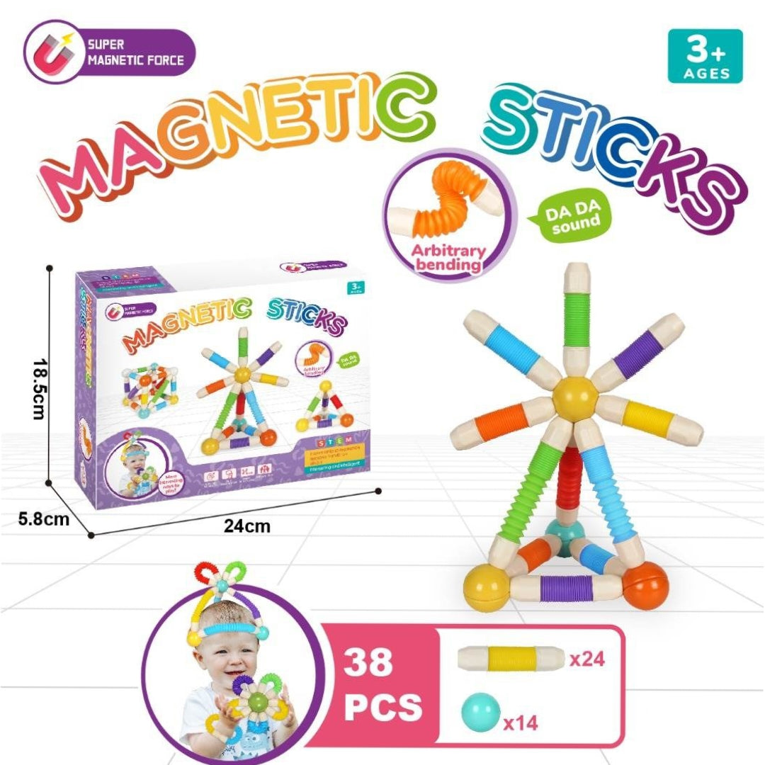 Magnetic Sticks Building Set – Creative STEM Toy