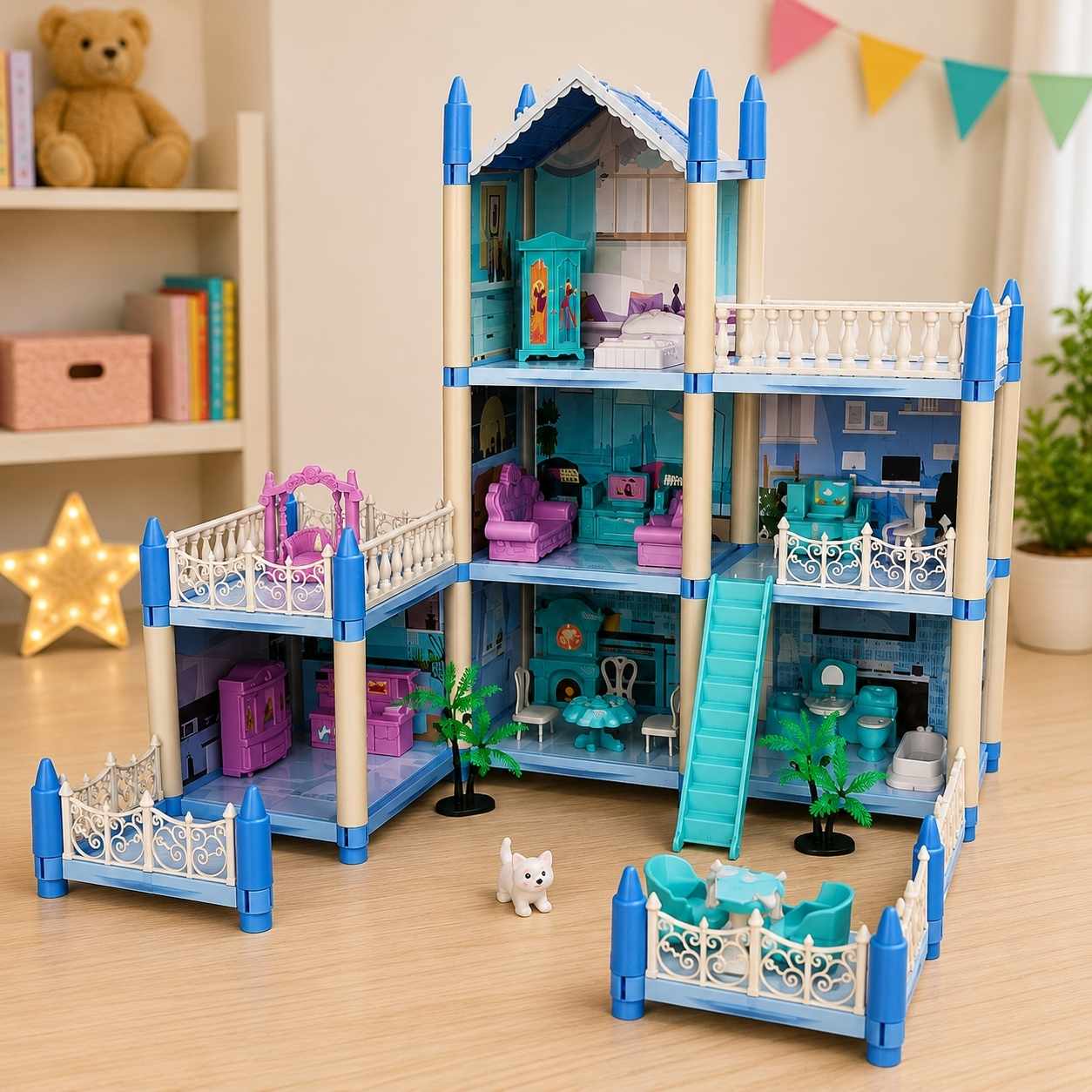 Luxury Doll House Play Set – Multi-Storey Dream House for Kids