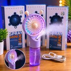 Cute Mist Spray Handheld USB Rechargeable Fan