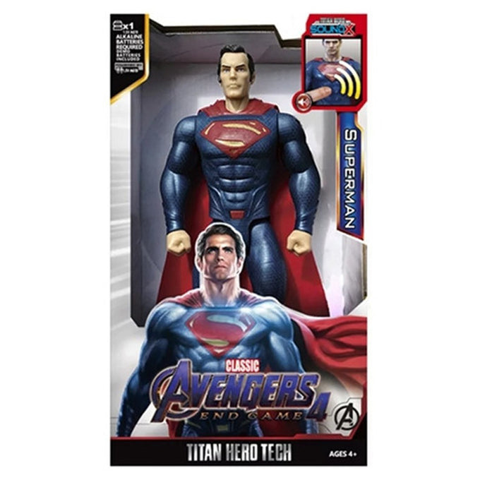 Superman Titan Hero Action Figure with Light & Sound – Superhero Toy for Kids
