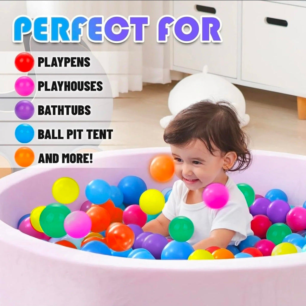 Kids Colorful Play Balls – Multi-Color Ball Pit Balls