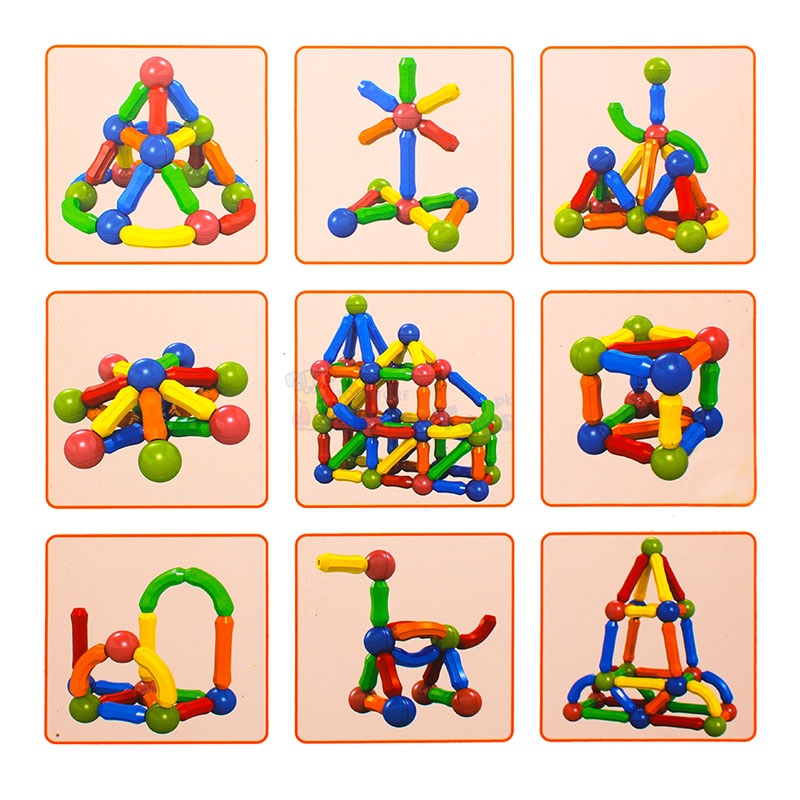 64 PCS Magnetic Blocks Building Set – Educational STEM Toy for Kids