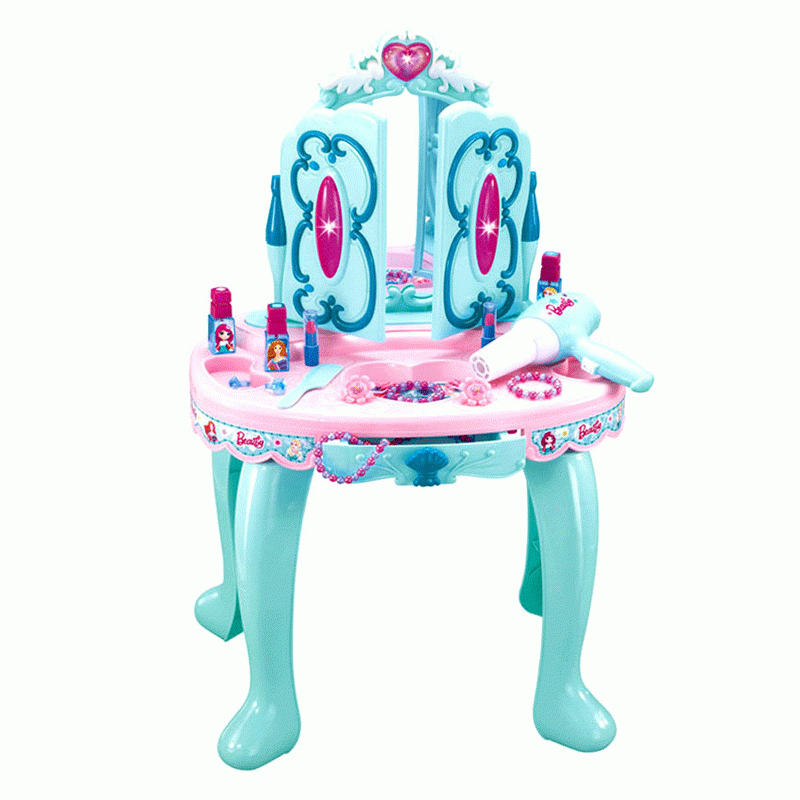 Be Star Beauty Play Set – Kids Princess Dressing Table with Mirror & Stool