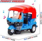 Battery Operated Tricycle Rickshaw Toy with Lights & Sound