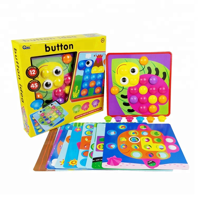 Button Idea Educational Matching Board – Color & Shape Learning Puzzle for Kids