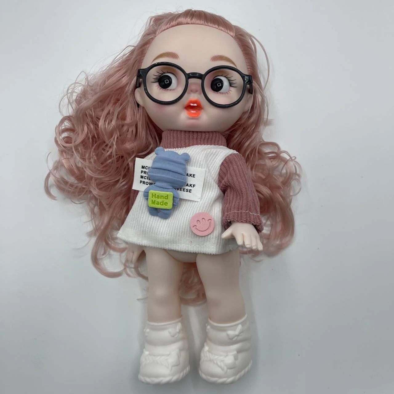 Cute Princess Doll with Glasses – Fashion Dress Toy for Girls