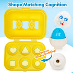 Geometric Eggs Educational Toy Set – Color Matching & Emotion Learning Eggs for Kids