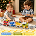 Brown Bear Food Train Electric Steam Train with Lights, Music & Track