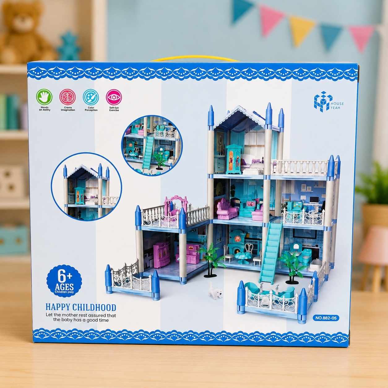 Luxury Doll House Play Set – Multi-Storey Dream House for Kids